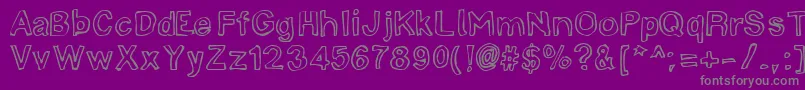 LinotypemineruOutline Font – Gray Fonts on Purple Background