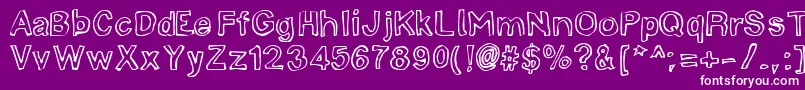 LinotypemineruOutline Font – White Fonts on Purple Background