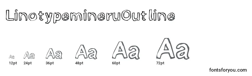 Tamaños de fuente LinotypemineruOutline