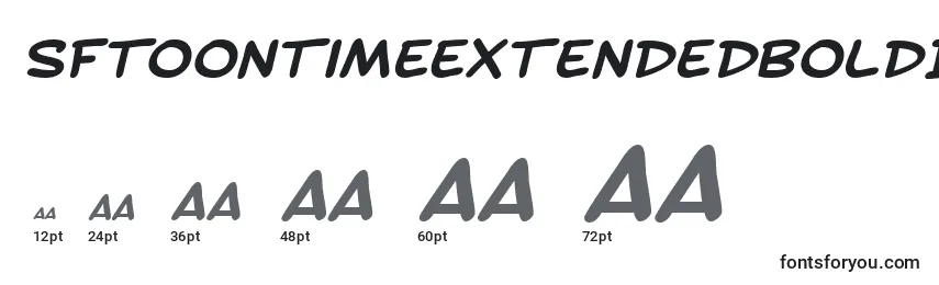 Размеры шрифта SfToontimeExtendedBoldItalic