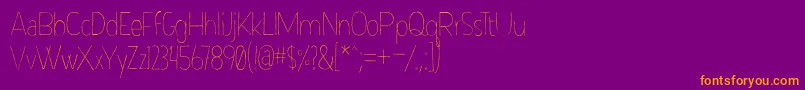 BobbyCorwin Font – Orange Fonts on Purple Background