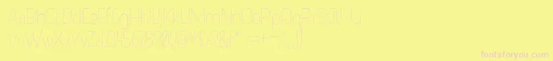 BobbyCorwin Font – Pink Fonts on Yellow Background