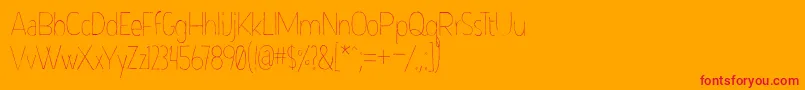 BobbyCorwin Font – Red Fonts on Orange Background