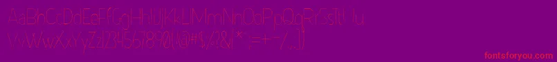 BobbyCorwin Font – Red Fonts on Purple Background