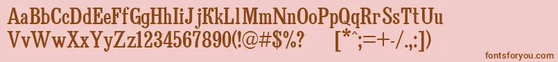 fuente Bruskovaya90 – Fuentes Marrones Sobre Fondo Rosa
