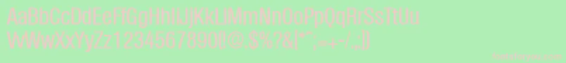 フォントOlympiaMediumcond – 緑の背景にピンクのフォント