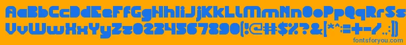 BlackStar Font – Blue Fonts on Orange Background