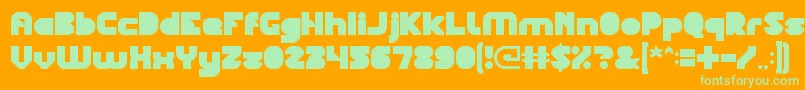 BlackStar Font – Green Fonts on Orange Background