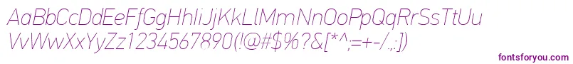 PfdintextproExtrathinitalic Font – Purple Fonts