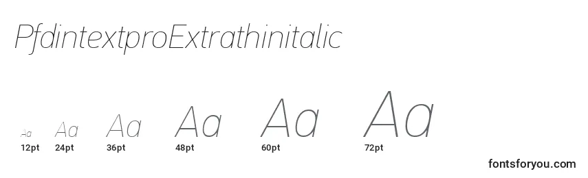 PfdintextproExtrathinitalic Font Sizes
