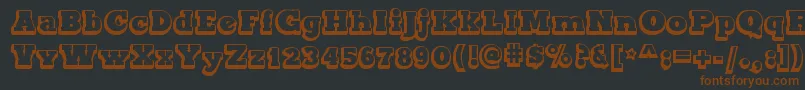 MaxxiSerifOutlineBold Font – Brown Fonts on Black Background