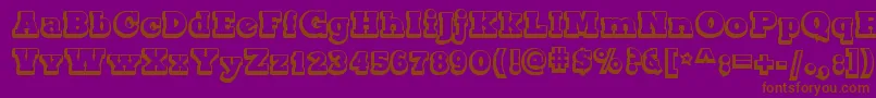 MaxxiSerifOutlineBold Font – Brown Fonts on Purple Background