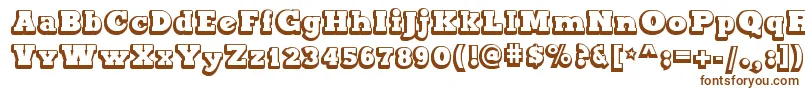 MaxxiSerifOutlineBold Font – Brown Fonts on White Background