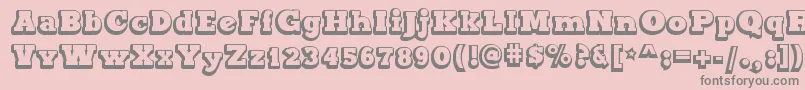 MaxxiSerifOutlineBold Font – Gray Fonts on Pink Background