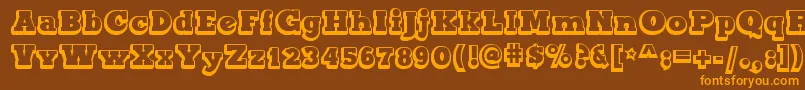 MaxxiSerifOutlineBold Font – Orange Fonts on Brown Background