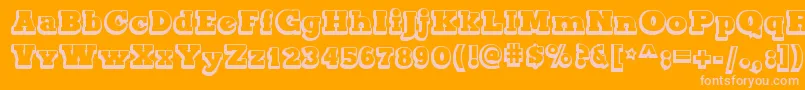 MaxxiSerifOutlineBold Font – Pink Fonts on Orange Background