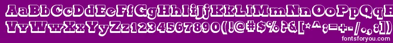 MaxxiSerifOutlineBold Font – White Fonts on Purple Background