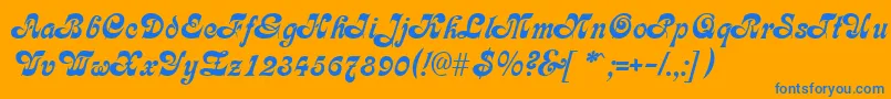 GeFleet Font – Blue Fonts on Orange Background