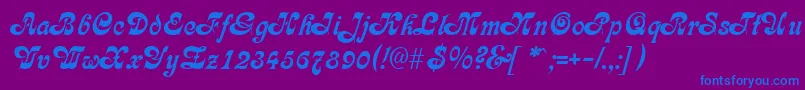 GeFleet-fontti – siniset fontit violetilla taustalla