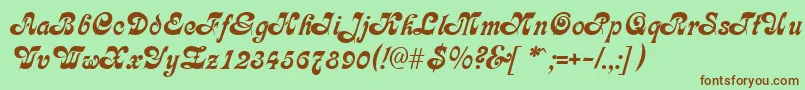 GeFleet Font – Brown Fonts on Green Background