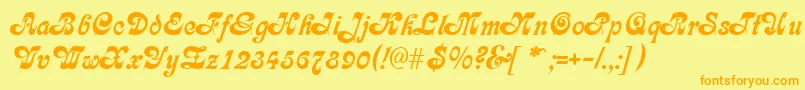 GeFleet Font – Orange Fonts on Yellow Background