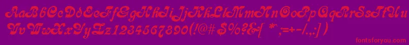 GeFleet Font – Red Fonts on Purple Background