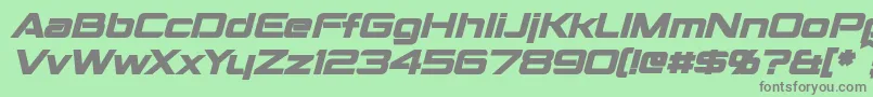 MontalbanBoldItalic Font – Gray Fonts on Green Background