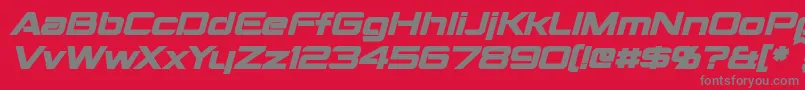 MontalbanBoldItalic Font – Gray Fonts on Red Background