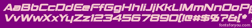 MontalbanBoldItalic Font – Pink Fonts on Purple Background
