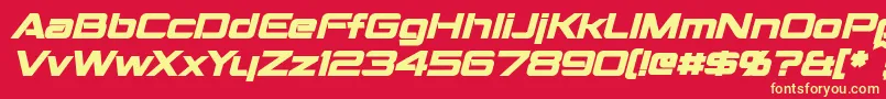 MontalbanBoldItalic Font – Yellow Fonts on Red Background