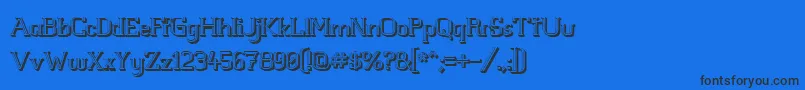Whitfv3D Font – Black Fonts on Blue Background