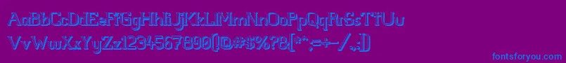 Whitfv3D Font – Blue Fonts on Purple Background