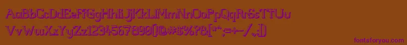 Whitfv3D Font – Purple Fonts on Brown Background