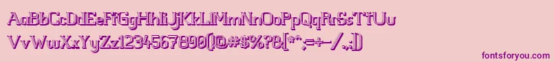 Whitfv3D Font – Purple Fonts on Pink Background