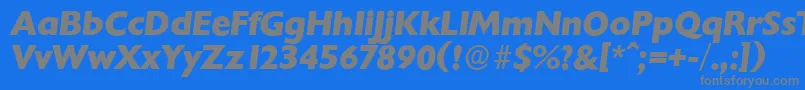 フォントChantillyserialXboldItalic – 青い背景に灰色の文字