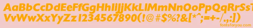 ChantillyserialXboldItalic Font – Orange Fonts on Pink Background