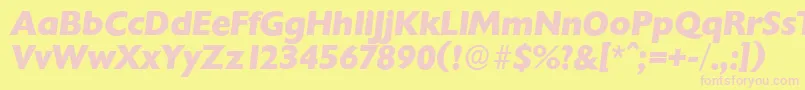 ChantillyserialXboldItalic Font – Pink Fonts on Yellow Background