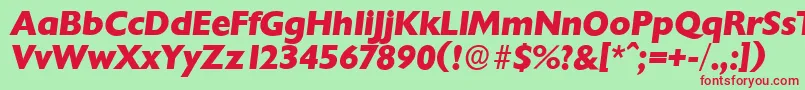 ChantillyserialXboldItalic Font – Red Fonts on Green Background