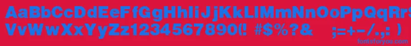 UltraRegular Font – Blue Fonts on Red Background