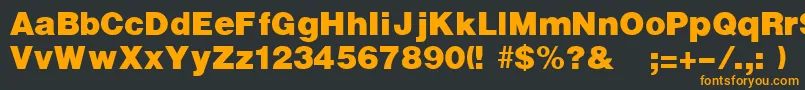 UltraRegular Font – Orange Fonts on Black Background