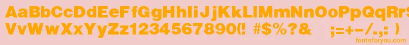 More about UltraRegular Font UltraRegular Font – Orange Fonts on Pink Background