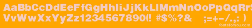 UltraRegular Font – Pink Fonts on Orange Background