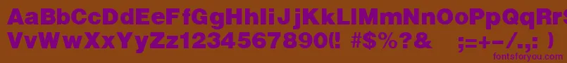 Шрифт UltraRegular – фиолетовые шрифты на коричневом фоне