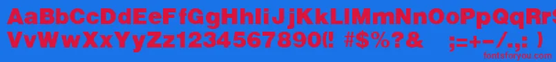 Шрифт UltraRegular – красные шрифты на синем фоне