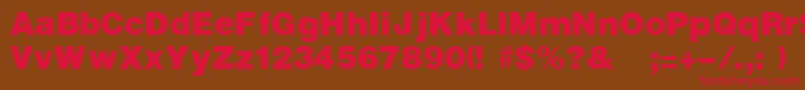 UltraRegular Font – Red Fonts on Brown Background