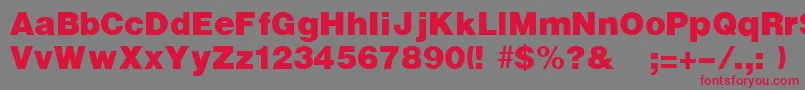 UltraRegular-Schriftart – Rote Schriften auf grauem Hintergrund