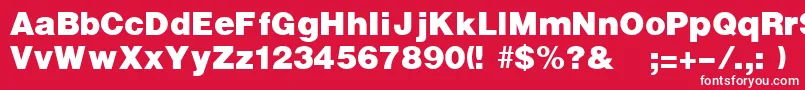 UltraRegular Font – White Fonts on Red Background