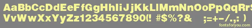 UltraRegular Font – Yellow Fonts on Gray Background