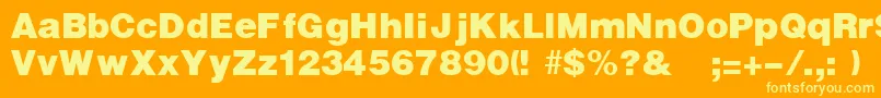 UltraRegular Font – Yellow Fonts on Orange Background
