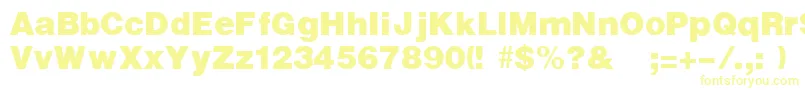 フォントUltraRegular – 白い背景に黄色の文字